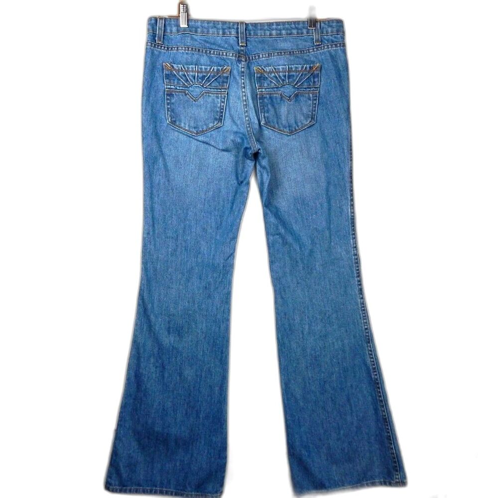 RARE Vintage LUX Urban Outfitters Ultra Flare Jeans Sunburst Pockets Size 32
